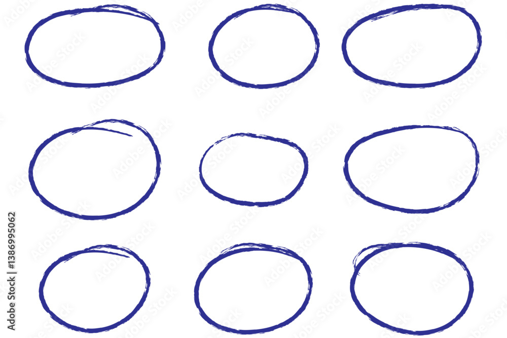 Poster collection circles in trendy style. hand drawn. doodle. vector. textbox, bubbles. frame. editable st