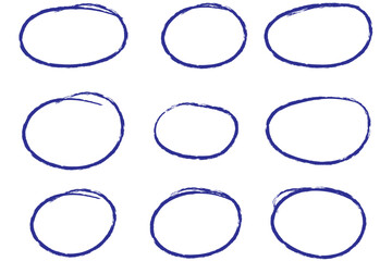 Collection circles in trendy style. Hand drawn. Doodle. Vector. Textbox, bubbles. Frame. Editable stroke. Pencil. Element, shapes design. Line and underline. Mark. Curves. Abstract scribbles.