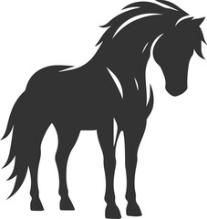 Horse animal vector black