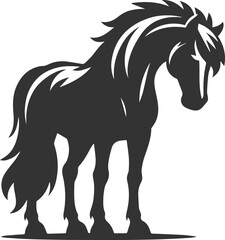Horse animal vector black