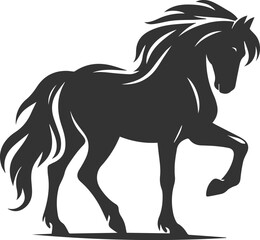 Horse animal vector black