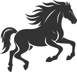 Horse animal vector black