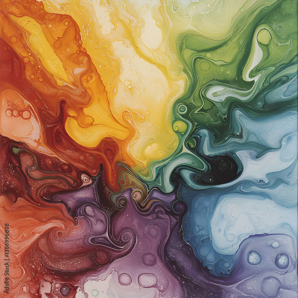 Poster abstract fluid color swirl background texture