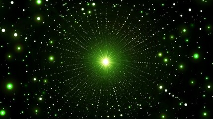 Fototapeta premium Green Galactic Tunnel of Light
