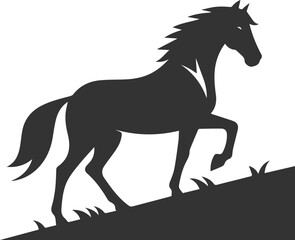 Horse animal vector black
