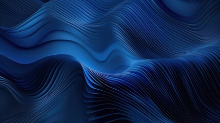Obraz premium Abstract Blue Wavy Pattern