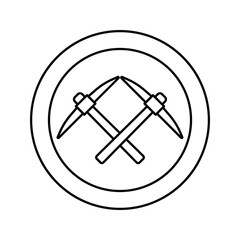 Coin miner crypto icon with sleek, minimal design. Ideal for digital currency, blockchain, and mining apps. High-quality vector, fully scalable and easy to customize.