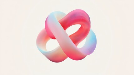 Fototapeta premium Colorful Abstract Shape with Smooth Curves and Flowing Design