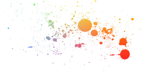  pink, yellow, green , blue spots on white. Hand drawn abstract elements for design print, card, poster .