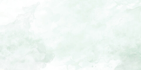 Blue green and white watercolor background with abstract cloudy sky concept with color splash design and fringe bleed stains and blobs abstract Blue watercolor background.