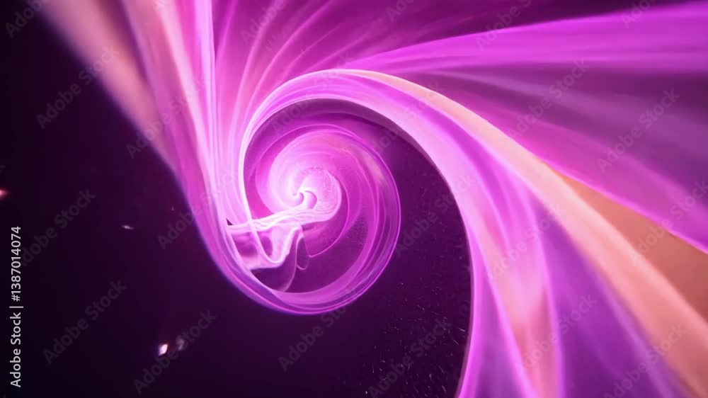 Poster abstract vortex swirl in purple motion mesmerizing digital art background that evokes depth and insp