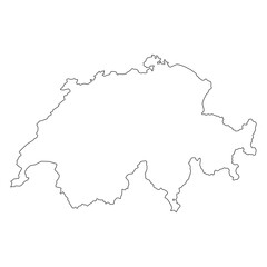 Switzerland map shape, travel web flat concept icon symbol vector illustration .