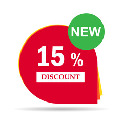 Sale discount label shadow icon, price offer symbol design, web sticker vector illustration .