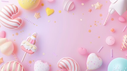 Children's Day Sweet Background: Building a Pure and Wonderful World of Joy for Children with a Sweet Atmosphere