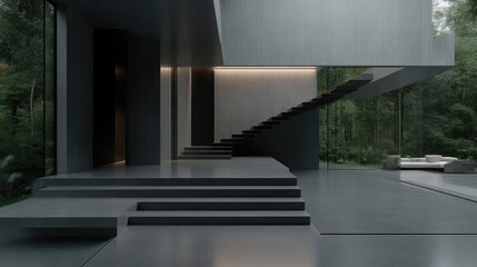 Fototapeta premium Modern Minimalist Home Interior