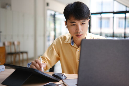 Student studying online and preparing for exams - Powered by Adobe