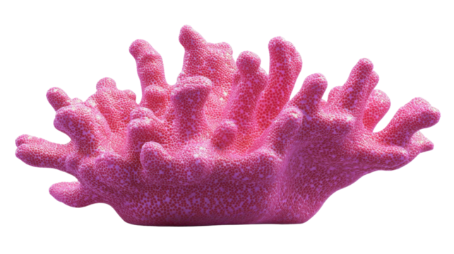Pink coral on transparent background - Powered by Adobe