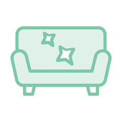 Sofa Clean vector, pixel perfect, illustrator file 
