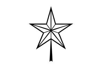 christmas star on white background