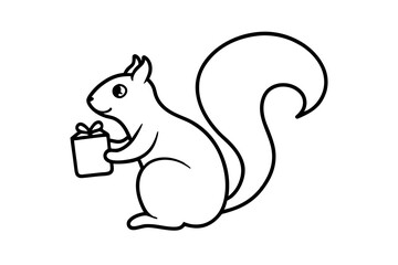 Obraz premium squirrel on a white background