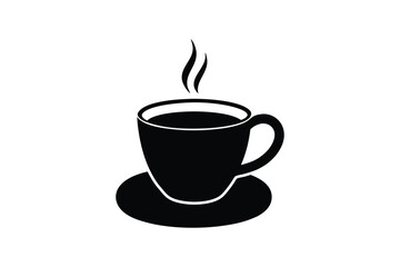 A coffee cup icon silhouette art design.eps