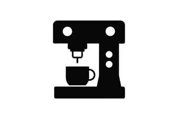 A coffee machine icon silhouette art design.eps