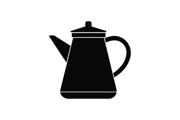 A coffee pot icon silhouette art design.eps