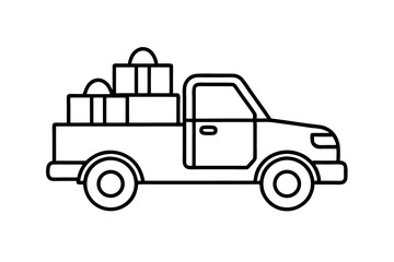 Fototapeta premium vector cartoon truck