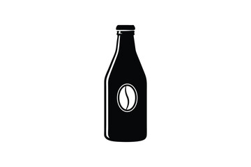 A cold brew coffee bottle icon silhouette art design.eps