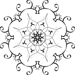 Colorful Mandala For Colouring and Colourful Mandala With Floral Ornament.Mandala design.