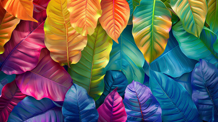 Colorfull leafes on background