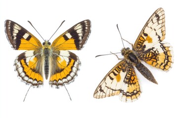 Fototapeta premium Two butterflies, detailed view