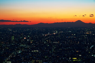 Fototapeta premium 静かに沈む夕日