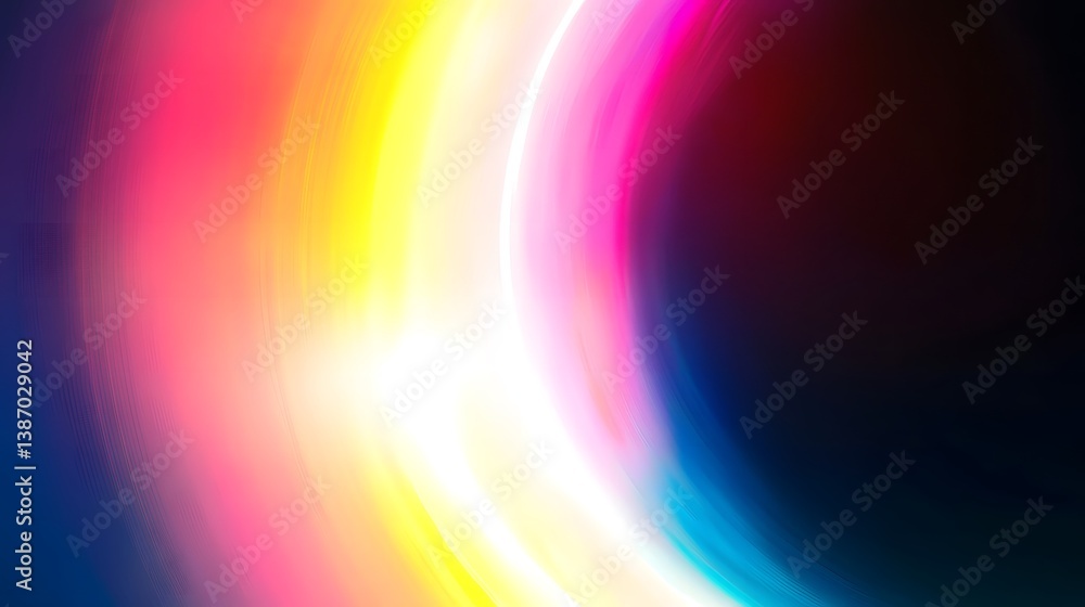 Aufkleber abstract color gradient with bright light source