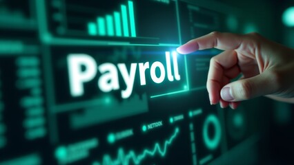 Payroll Button Pressed On Digital Interface