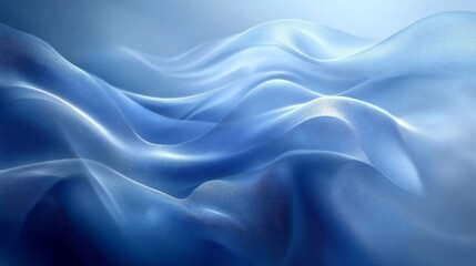 Obraz premium Abstract Blue Wave: Serene Digital Textile Design