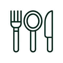 Cutlery Set Representing Food or Dining Icon Design