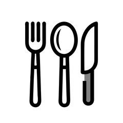 Cutlery Set Representing Food or Dining Icon Design