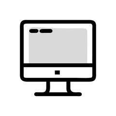 Desktop Monitor Representing Computer or Display Icon Design