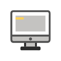 Desktop Monitor Representing Computer or Display Icon Design