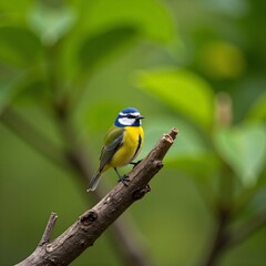 Fototapeta premium The little bird in green