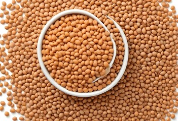 Lentils cereal isolated on white