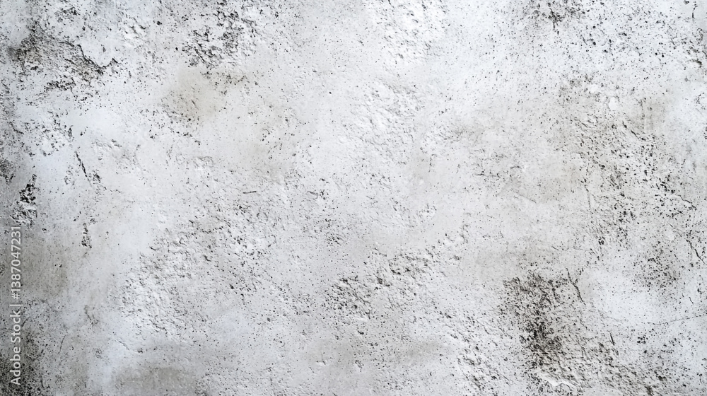 Poster a close up of a textured white and gray surface with small dark spots and uneven patches across the 
