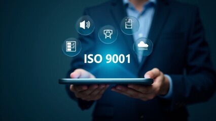 Fototapeta premium ISO 9001 Quality Standards, Mobile Technology