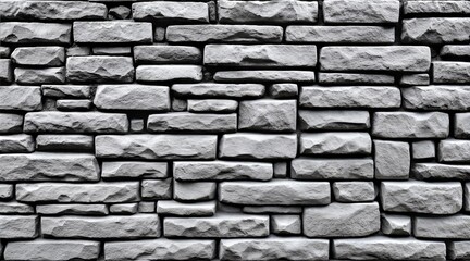 Obraz premium Seamless Gray Stone Wall Texture With Random Pattern And Rough Surface