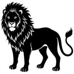 Lion vector silhouette Single collection 