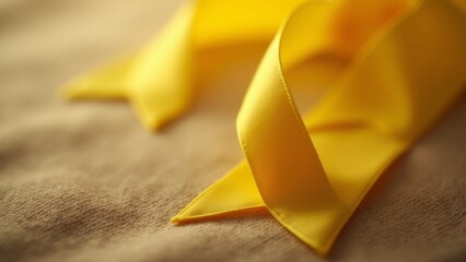 Close Up Of A Yellow Ribbon