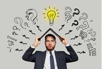 Businessman working in stress at office desk using laptop worried and frustrated