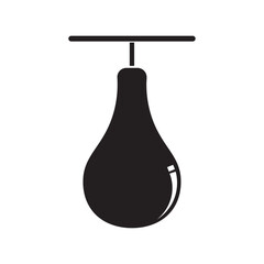 boxing speed bag flat icon vector