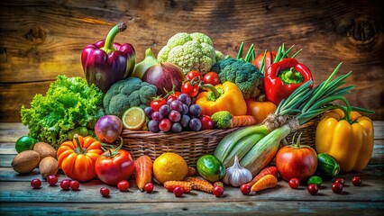 Fresh Food on Table - Healthy Eating